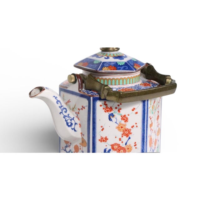Japanese Porcelain Teapot and Warmer From the Toscany Collection Mounted as a Lamp For Sale - Image 13 of 17