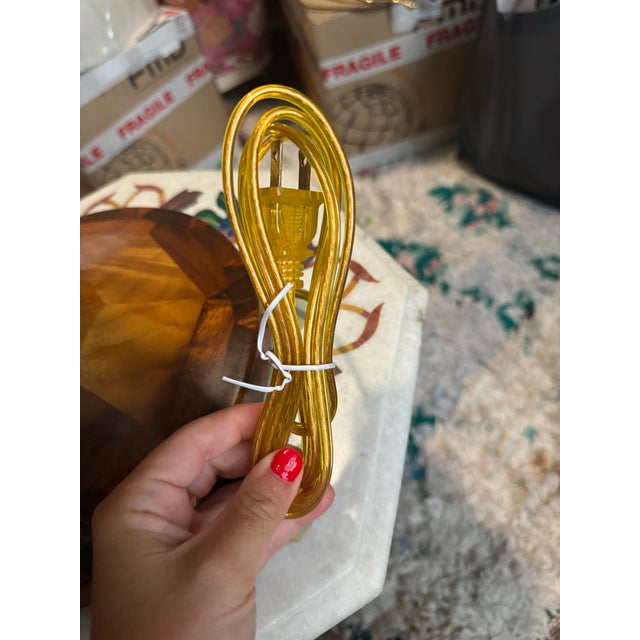 1980s Wooden Lamp For Sale - Image 9 of 10