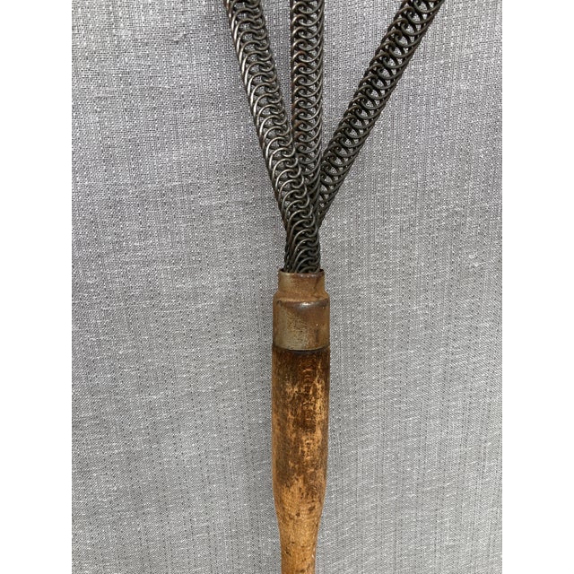 Antique Wood Woven Metal Rug Beater Herkules For Sale - Image 4 of 12