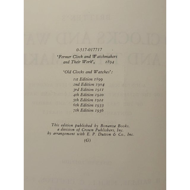 1956 Britten's Old Clocks and Watches and Their Makers For Sale - Image 4 of 4