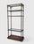 1970's Faux bamboo Hollywood Regency Style Etagere by Lane with four beveled glass shelves. Could leave original wood...