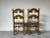 Charles II Style English Carved Oak Wood "Backstool" Accent Chairs - a Pair For Sale - Image 10 of 12