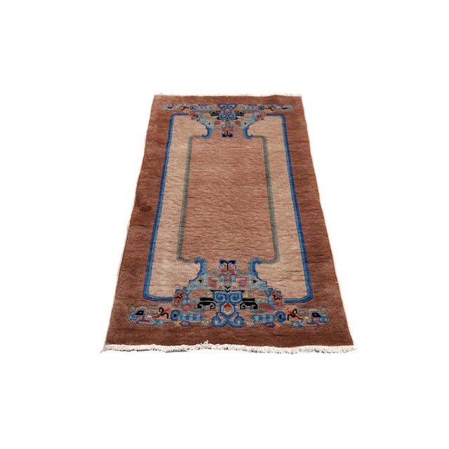 1930s Small Chinese Art Deco Rug For Sale - Image 4 of 8