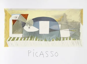 1980s "Femme Allongee" Lithograph After Pablo Picasso
