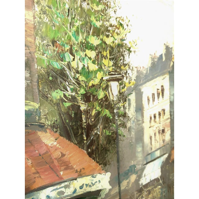 Wood Oil Painting by Caroline Burnett Paris For Sale - Image 7 of 9