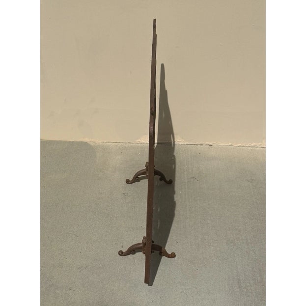 Vintage Cast Iron Decorative Fireplace Screen For Sale - Image 9 of 10