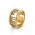 Contemporary Late 20th Century I am my beloved's and my beloved is mine 14k Yellow Gold Wide Band Ring, Size 8.5 For Sale - Image 3 of 5