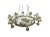 French Vaughan Round Painted Tole French-Inspired Circular Chandelier, White For Sale - Image 3 of 7