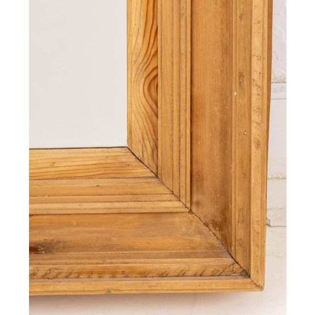 Rustic Carved Pine Framed Mirror For Sale - Image 4 of 6