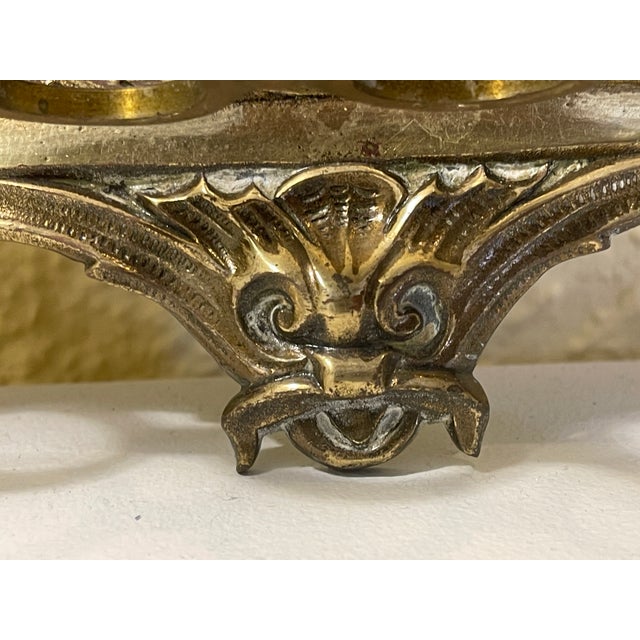 Antique French Cast Brass “Galleon” Sculpural Wall Rack - DL Déposé No. 5 For Sale - Image 4 of 12