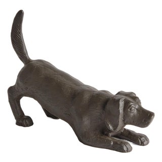 Playful Dog Sculpture For Sale