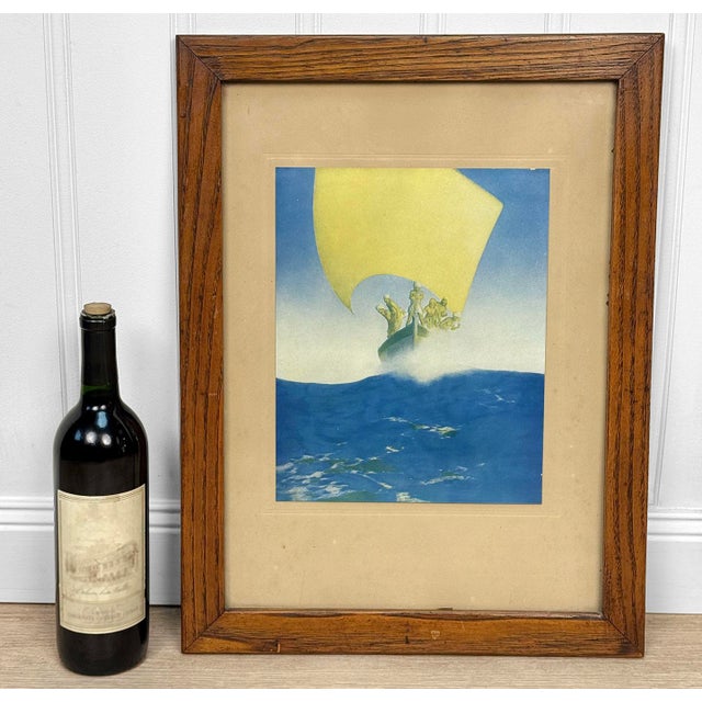 Art Deco Antique 1906 Maxfield Parrish Prince Codadad Framed Lithograph - 15x20 For Sale - Image 3 of 12
