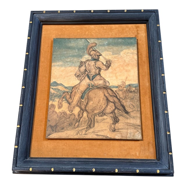 Late 19th Century Carabinier or Cuirassier on Horseback by the French After Théodore Géricault For Sale