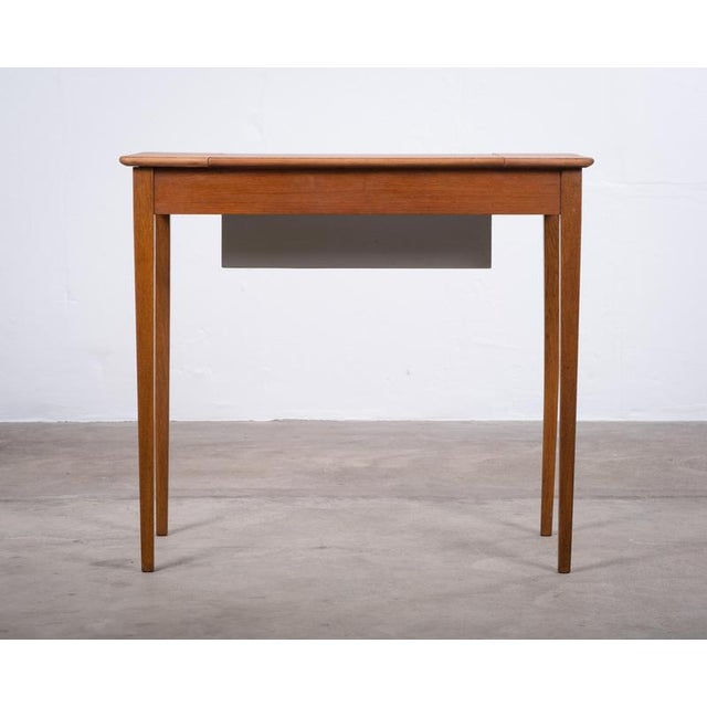 Danish Modern Teak Vanity Table with Mirror, 1960s For Sale - Image 10 of 13