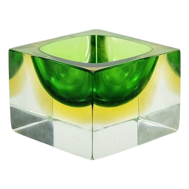 Mid-Century Modern Sommerso Murano Glass Catchall by Flavio Poli for Seguso Vetri Darte, Italy, 1970s For Sale