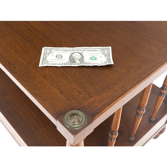 Henredon Heritage One Drawer Drop Ring Pulls Walnut End Table Nightstand MINT!