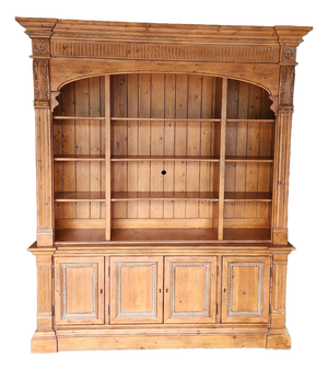 Ethan Allen Large Wooden Bookcase Wall Unit