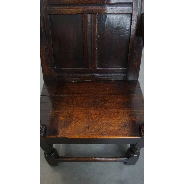 Antique Wainscot Chair in Oak, 1600s For Sale - Image 6 of 18