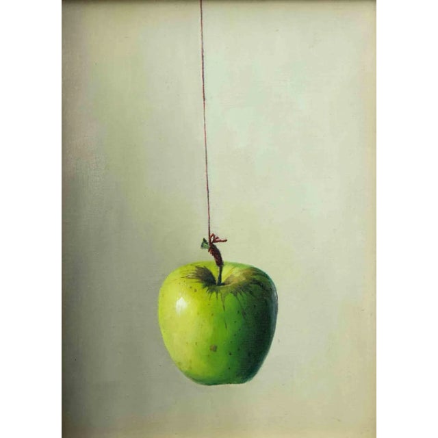 Zhang Wei Guang, Green Apple, Original Oil Painting, 2005 For Sale - Image 4 of 4