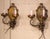 Traditional Pair of Mid-Century American Renaissance Revival Iron Two-Light Sconces For Sale - Image 3 of 11