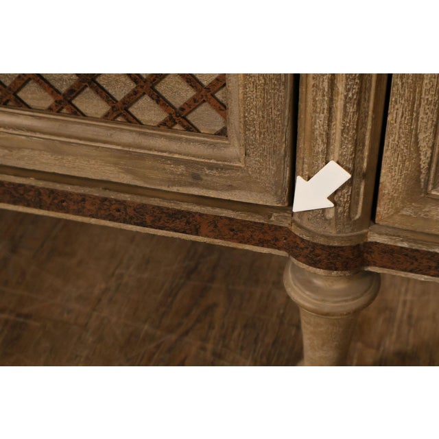 Wood Restoration Hardware Treillage Collection Louis XVI Style Latticework Double Dresser For Sale - Image 7 of 18