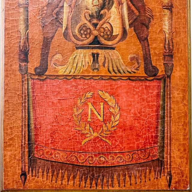 1980s Neoclassical French Empire Hand-Painted Wall Panels by Jeanne Reed - A Pair For Sale - Image 10 of 13
