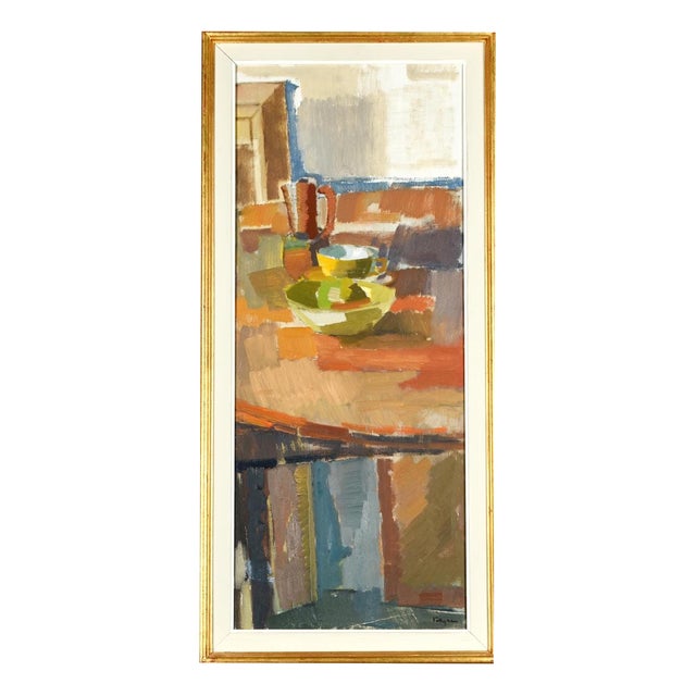 Ingvar Hällgren, Still Life, 1950s, Oil Painting on Canvas, Framed For Sale
