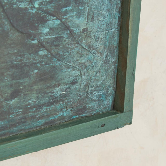 Verdigris French Verdigris Bas-Relief Panel, 1970s For Sale - Image 8 of 11