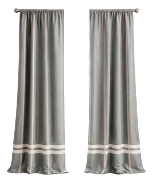 1 Pair New 100% Taffeta Silk Draperies, Lined With 100% Cotton. Silvery Sage Green.