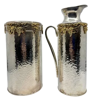 Christian Dior Silver Plated Wine Cooler and Insulated Pitcher - Set of 2