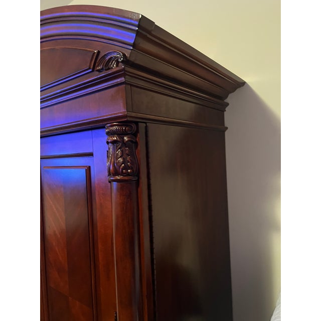 2000 - 2009 Broyhill Solid Wood Armoire For Sale - Image 5 of 11