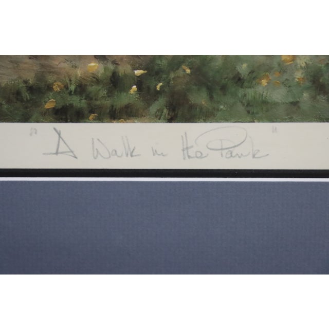 Signed/Framed Print "A Walk in the Park" For Sale - Image 9 of 9