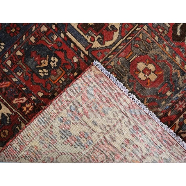 Vintage Persian Bakhtiari Kheshti Rug, 6’7” X 6’8” For Sale - Image 10 of 11