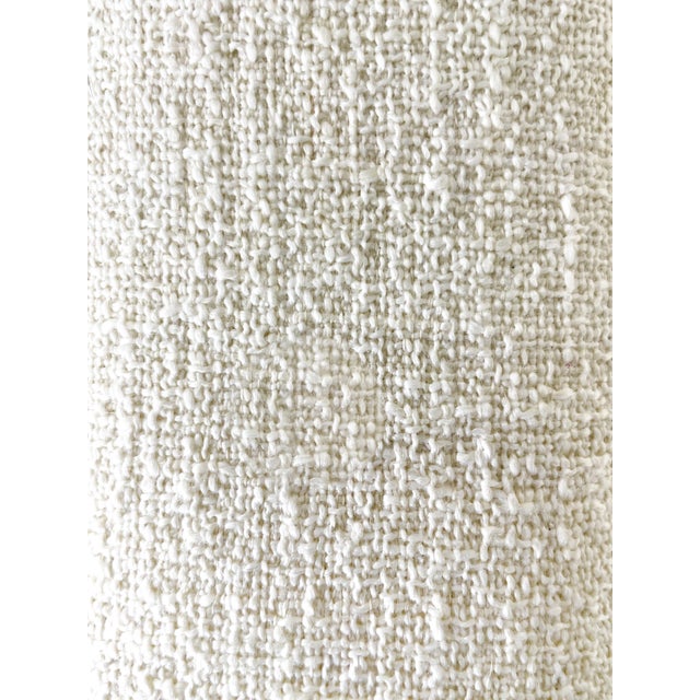Vintage 80s Postmodern Off White Boucle Bolster Sofa For Sale - Image 10 of 10
