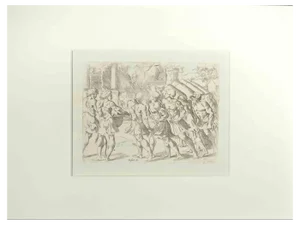 Giovanni Lanfranco, Joshua 6, Old Testament Story, 1600s, Etching