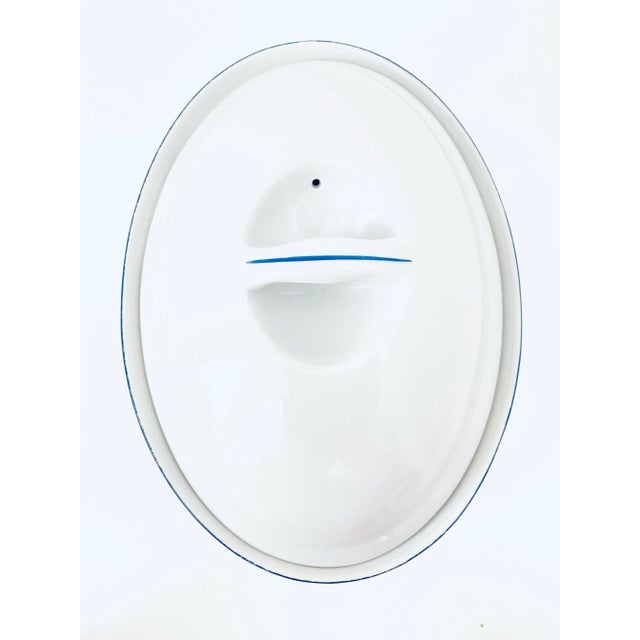 Blue Gingham by Howard Kaplan Philippe Deshoulieres French Country Casserole Dish. Vintage This is an elegant casserole...