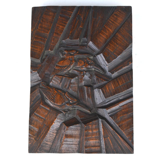 Wood Antique Japanese Wood Carved Art Box For Sale - Image 7 of 9