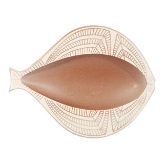Herb Cohen Hyalyn Mid-Century Ceramic Fish Dish For Sale