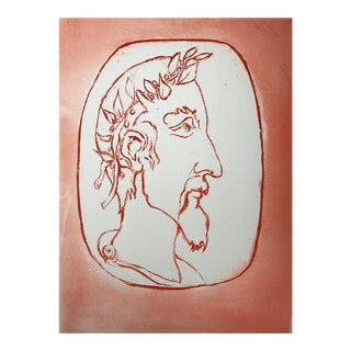 1976 Edouard Pignon Original Engraving Frontispiece Roman Face For Sale