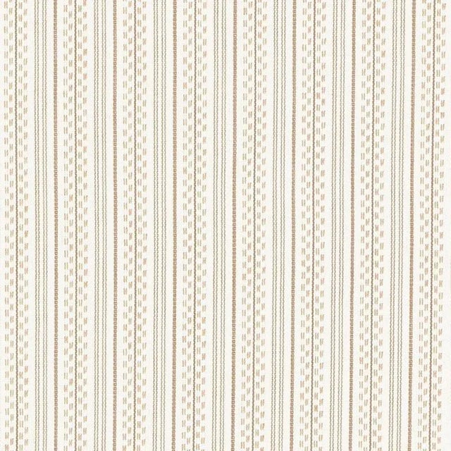 Schumacher Jack Stripe Fabric in Sand For Sale