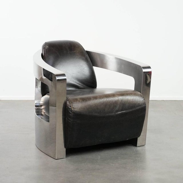 Aviator Armchair with Aluminum Frame For Sale - Image 16 of 16