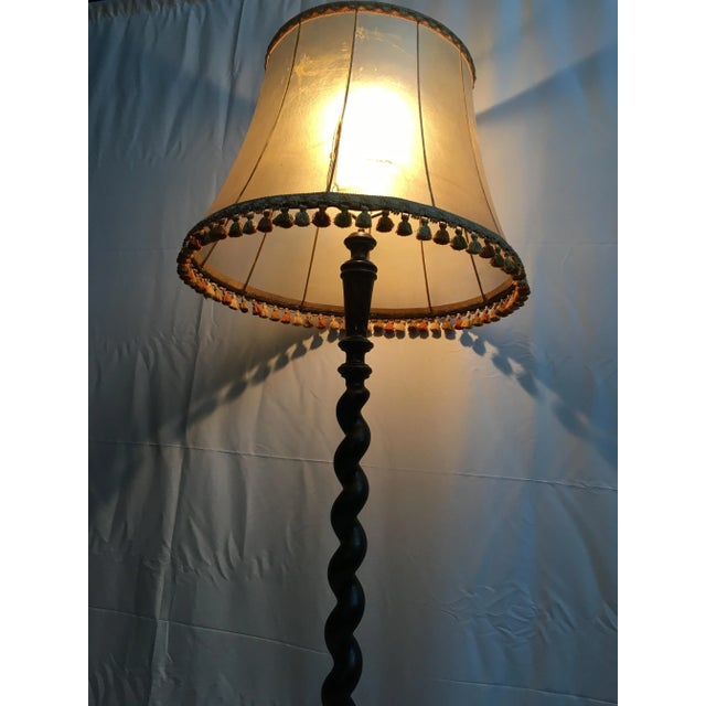 Wooden Spiral Floor Lamp, 1940s For Sale - Image 16 of 18