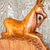 Vintage Boho Hand Carved Wood and Brass Unicorn For Sale - Image 9 of 12