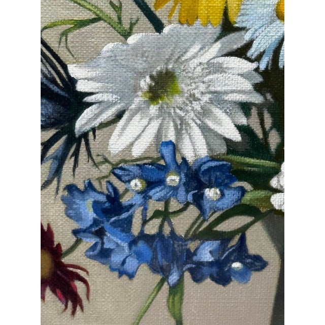 Purple “Mary’s Garden” Scottish Wildflower Still Life Oil Painting by Dan Ferguson Roi (1910–1992) For Sale - Image 8 of 15