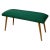 Mid-Century Green Fabric Bench, 1960s For Sale - Image 12 of 12
