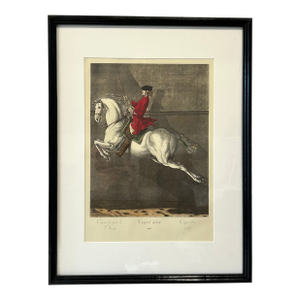 Antique Equestrian Dressage Original Print