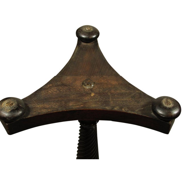 Black 19th-C. Continental Candle Stand For Sale - Image 8 of 9