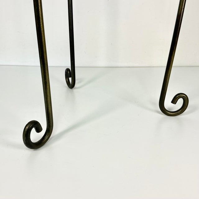 Late 20th C Vintage Brutalist Metal Plant Stand For Sale - Image 10 of 11