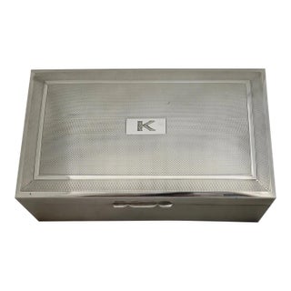 Early 20th Century English Sterling Silver Box For Sale
