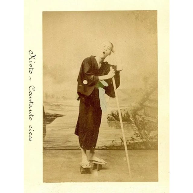 Devotional Portraits in Kyoto is a lot of four hand-inked Albumen print with aniline applied on a single cardboard. Very...